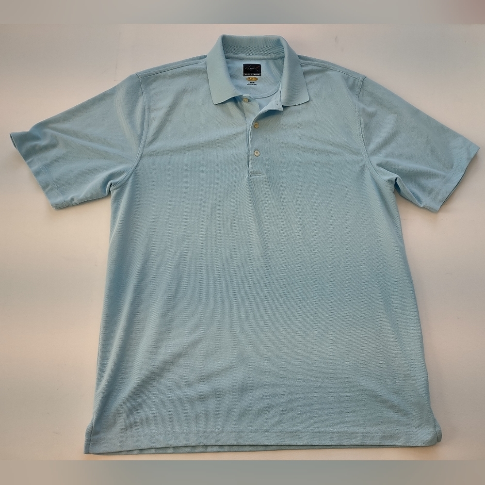 Greg Norman Polo Men's Shirt Medium Blue Golf Casual short sleeve